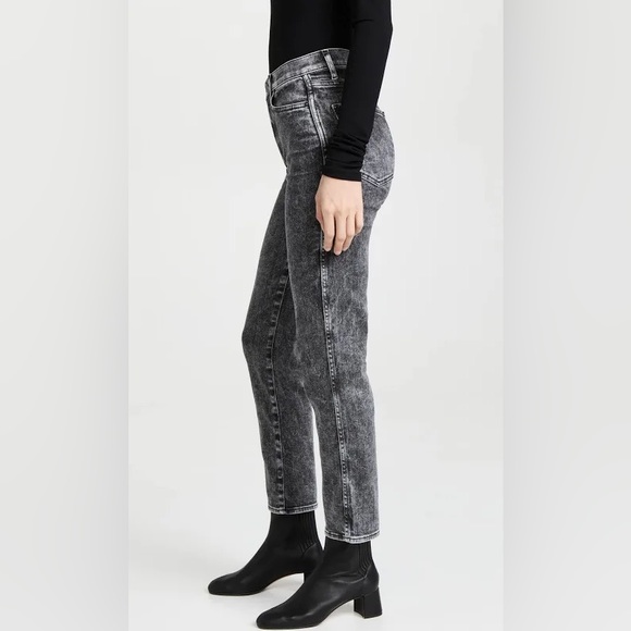 7 For All Mankind Women's High Waist Cropped Straight Jeans - Picture 3 of 9